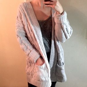 Chunky Knit Grandpa Style Cardigan Size M/L